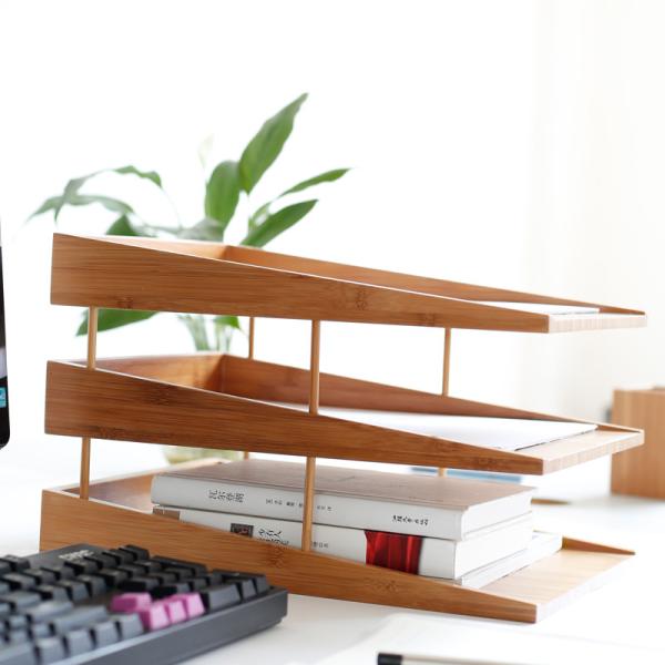 Buy cheap bamboo file tray document tray from wholesalers