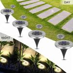 Outdoor 40lm Solar Powered Led Driveway Lights Waterproof Dia 4.3IN Size