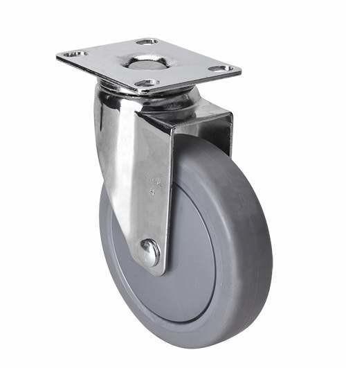 Buy cheap TPE Caster 4" 70kg Plate Swivel 3714-57 for Edl Chrome TPE Wheel 2.5mm Thickness from wholesalers