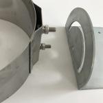 Spigot Locking Single Wall Chimney Rotating Bracket 0.45mm-1.2mm Thickness