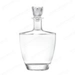 Clear Cork Luxury Wine Bottle with Customized Decal and Free Stopper