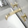 Buy cheap Gold 8 In Widespread Wall Mount Centerset Bathroom Faucet 2 Handle from wholesalers