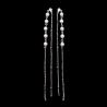 Buy cheap Silver Round Freshwater Pearl Dangle Earrings For Wedding from wholesalers