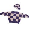 Buy cheap 2PCS Custom Made Sweaters With Beanie Cozy Puff Sleeve Sweater 100% Cotton Knit Wear For Little Girls from wholesalers