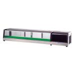 100L Sushi Pizza Prep Refrigerator Glass Material Static Cooling