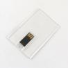Buy cheap Transparent Plastic Material Credit Card USB Sticks 2.0 128GB 64GB 15MB/S from wholesalers