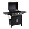 Buy cheap Customized Logo Print Steel Burger BBQ 4 Burners Outdoor Gas Barbeque Grill with Logo from wholesalers
