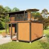 Buy cheap ISO9001 20ft Portable Modular Wooden Garden House Coffee Shop from wholesalers