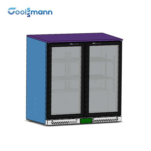 Buy cheap LED Control Backbar Cooler 756mm Height Manually Bottle Double Sliding Door from wholesalers