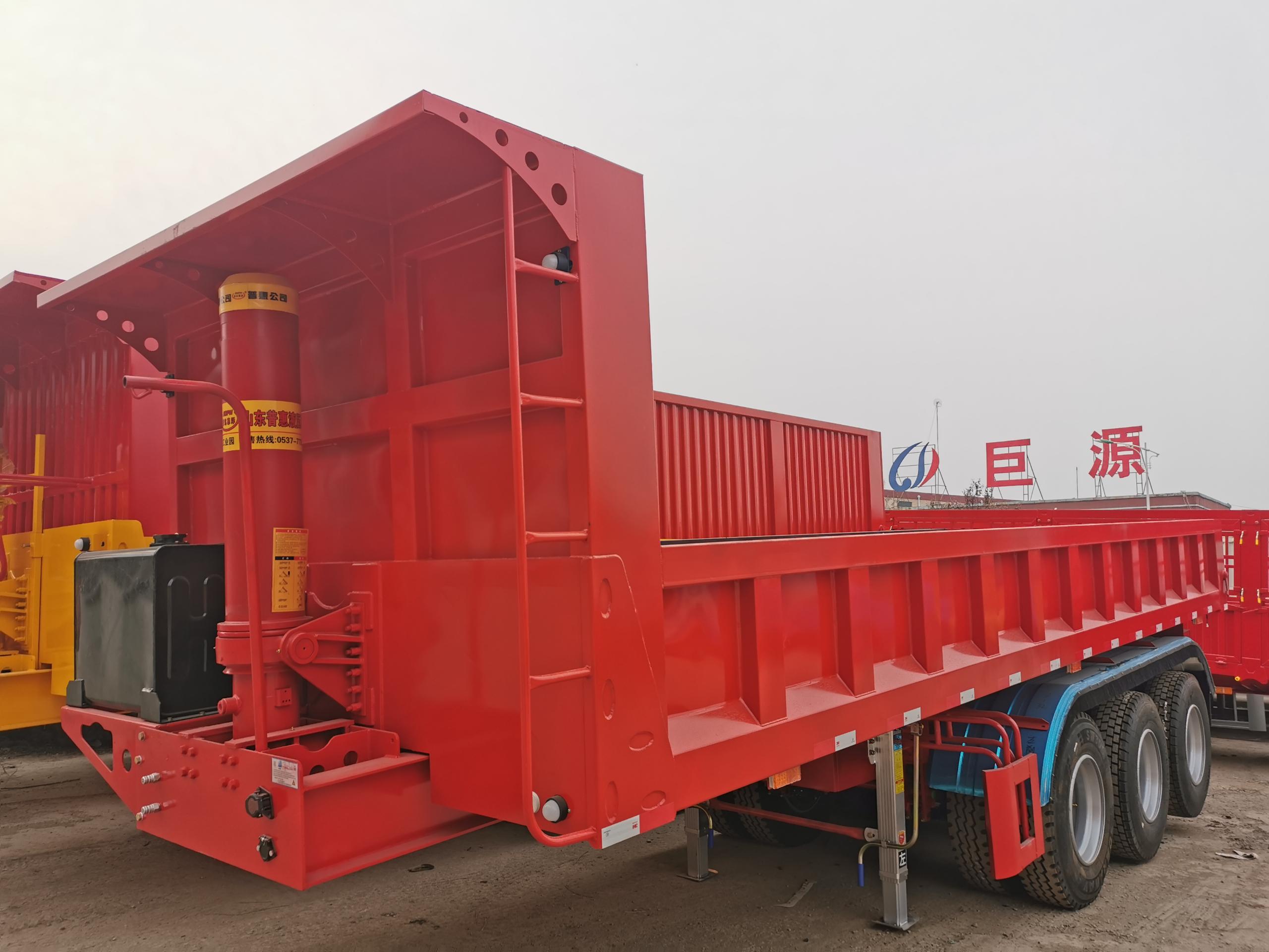 40 Ton Dump Truck Tractor Tipper Trailer Semi-Trailer Sales for Tractor Rim 9.00-22.5