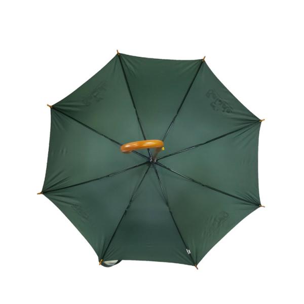 Buy cheap Wooden Shaft Custom Logo Printing Stick Straight Umbrellas Wood Curve Handle from wholesalers
