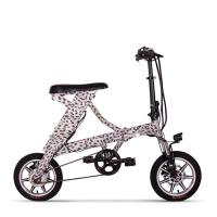 Buy cheap 20 Inch Small Women Electric Bikes Folding Ladies Electric Bike Leopard Print product