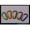 Buy cheap Manufacture flat D-shaped mini carabiner orange/green/red/black/yellow color cheap price from wholesalers