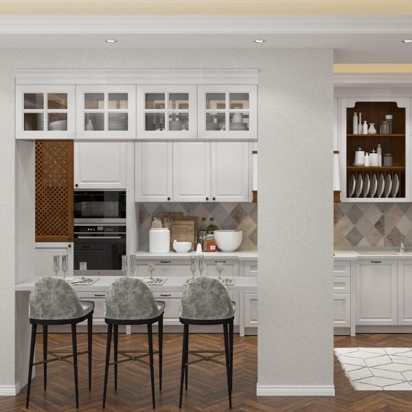 Buy cheap Readymade Kitchen Sink Cupboard Cabinets Frameless Brushed Nickel Hardware from wholesalers