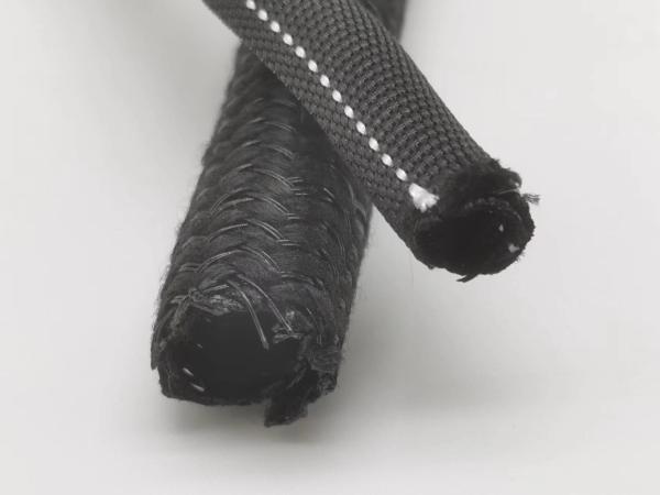 Buy cheap Black PET Braided Self Wrapping Sleeving High Flexibility from wholesalers