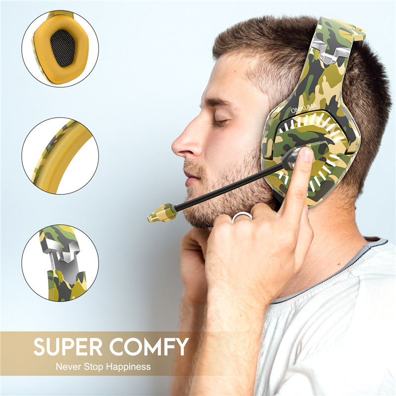 2.2m DC5V Onikuma K1 Pro Camouflage Gaming Headset