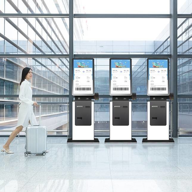 All Made By Steel Automatic Check In Terminal With Integrated Card Dispenser