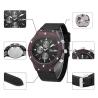 Buy cheap Wooden Custom Design Watches With Date Week Feather Display Black Color from wholesalers