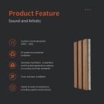 Timber Veneer Oak Acoustic Wood Wall Panels Modern Style Sound Proof 0.85NRC