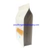 Buy cheap Standing Side Gusset flat bottom pouch, Quad Seal Flat Block bags from wholesalers