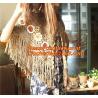 Buy cheap Mexican print knitted open poncho with roll neck, Green Free Knitting Crochet Woman from wholesalers