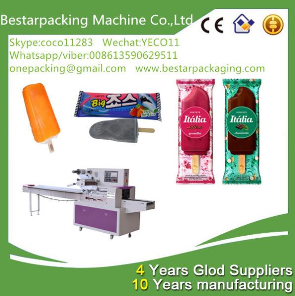 High speed ice cream packing machine,ice cream bar wrapping machine,stick ice