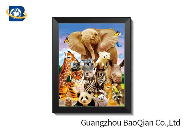 Customized Christmas 3D Lenticular Pictures / Flip Effect Printed 3D Animals