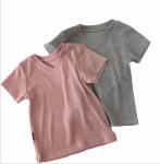 wholesale cheapest child clothing v neck design blank boy t-shirt