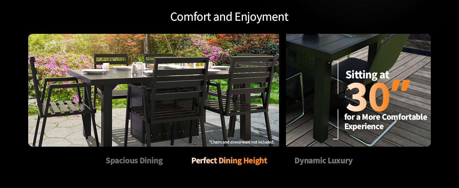 Rectangular Dining Smokeless Fire Table Propane Gas Fire Pit Table for Patio Garden