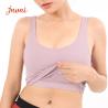 Buy cheap Ribbed Fabric Women Sports Bra Longline Crop Tank Top Padded from wholesalers