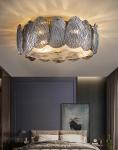Ceiling chandelier for living room Leaf glass decorative celling lights modern