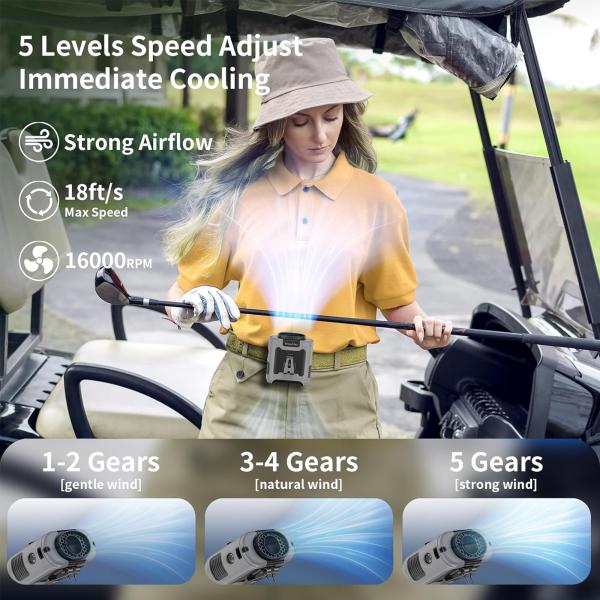 Buy cheap Indoor And Outdoor Clip Waist Fan With SOS LED Light And USB Emergency Power Supply from wholesalers