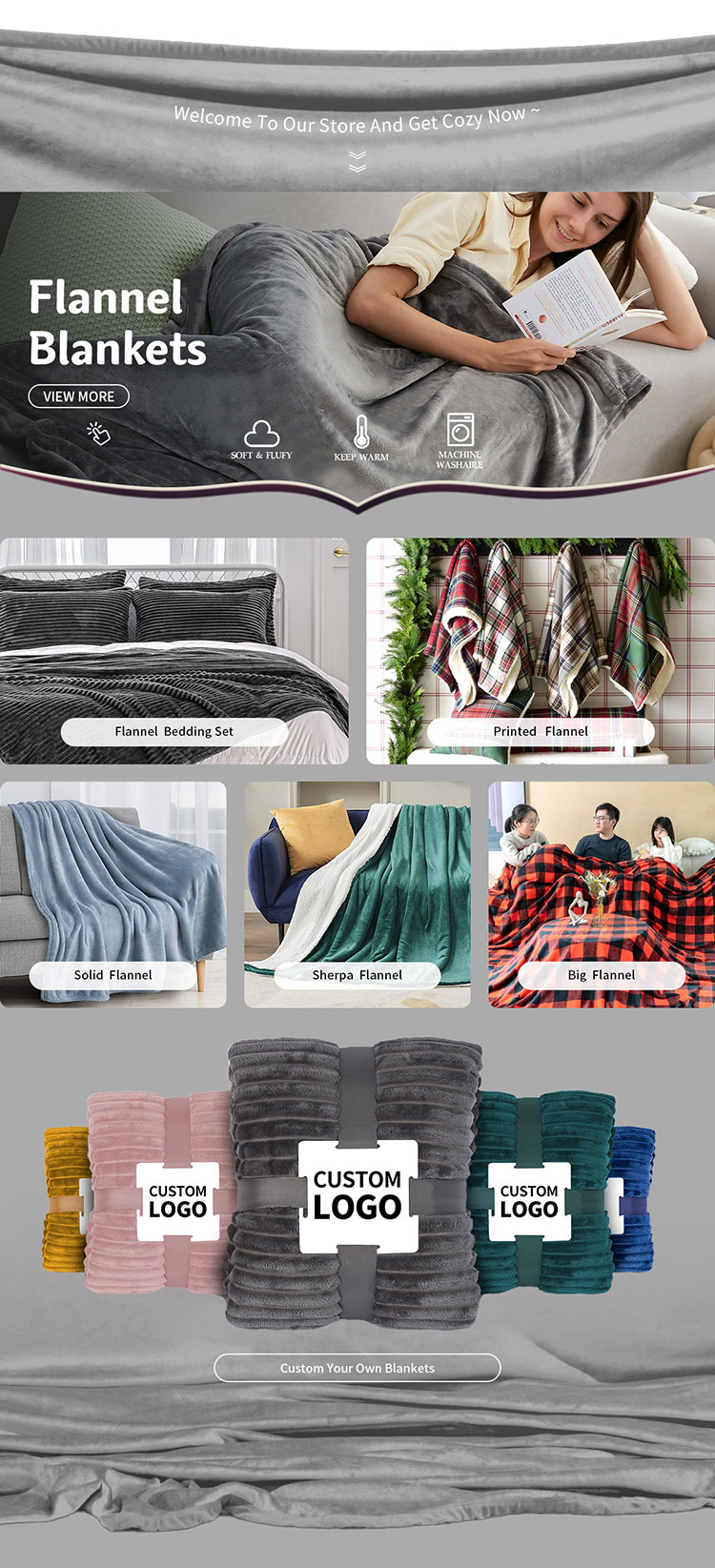 Popular Super Soft Solid Color 100 Polyester Striped Throw Blanket for Modern Design