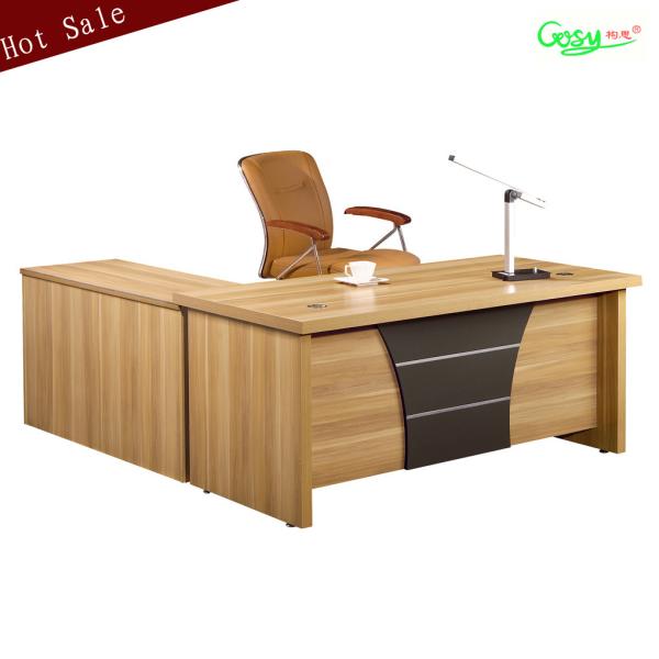 Buy cheap Fruit Wood Color Office Manager Desk With Movable Cabinet BV SGS FSC from wholesalers