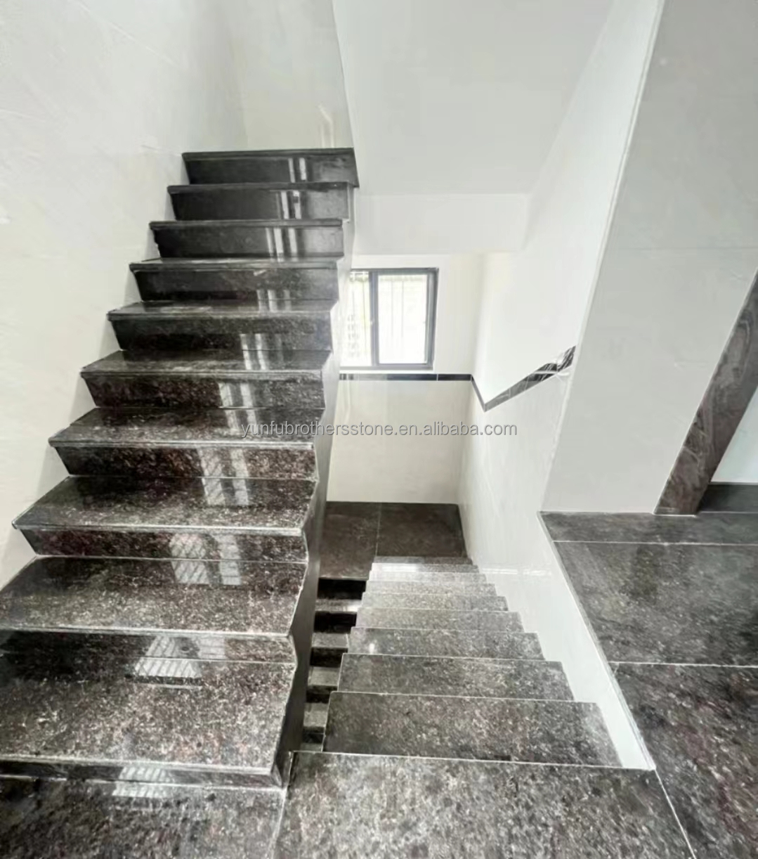 Park Modern British Brown Granite Stone Polished Surface for Kitchen Countertop Design