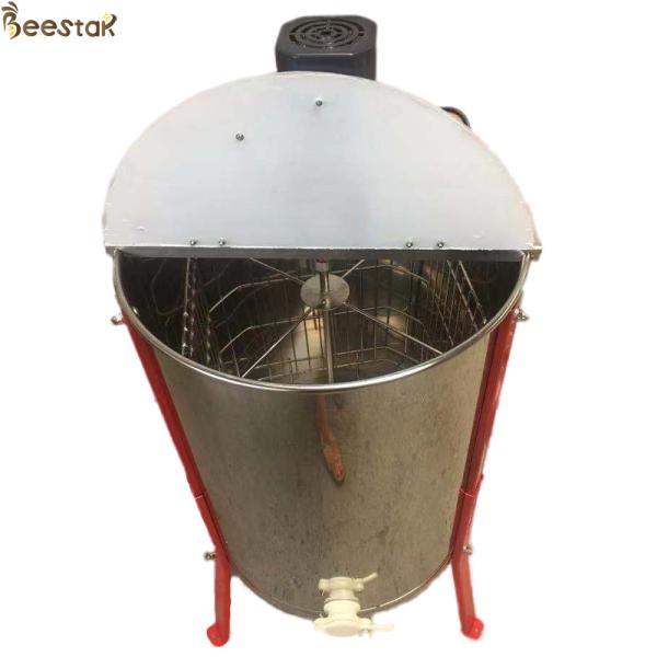4 Frames Electric Stainless Steel Honey Extractor with Stands and Honey Gate,