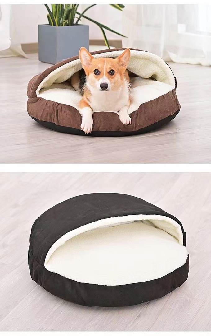 Winter Warm Enclosed Large Dog Bed Mat Removable And Washable Cat Sleeping Nest