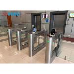 304 Stainless Automated Gate Systems Glass Turnstile Doors with Ticket