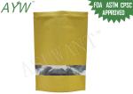 Plain Recyclable Kraft Paper Zipper Bags For Dried Flowers / Fruit Packing