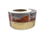 Textured Paper Wine Bottle Label Glossy / Matte Varnishing Customized
