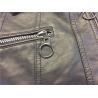 Buy cheap Black Ladies Faux Pleather Jacket Polished Gunmetal Zip With Quilting Tw75779 from wholesalers