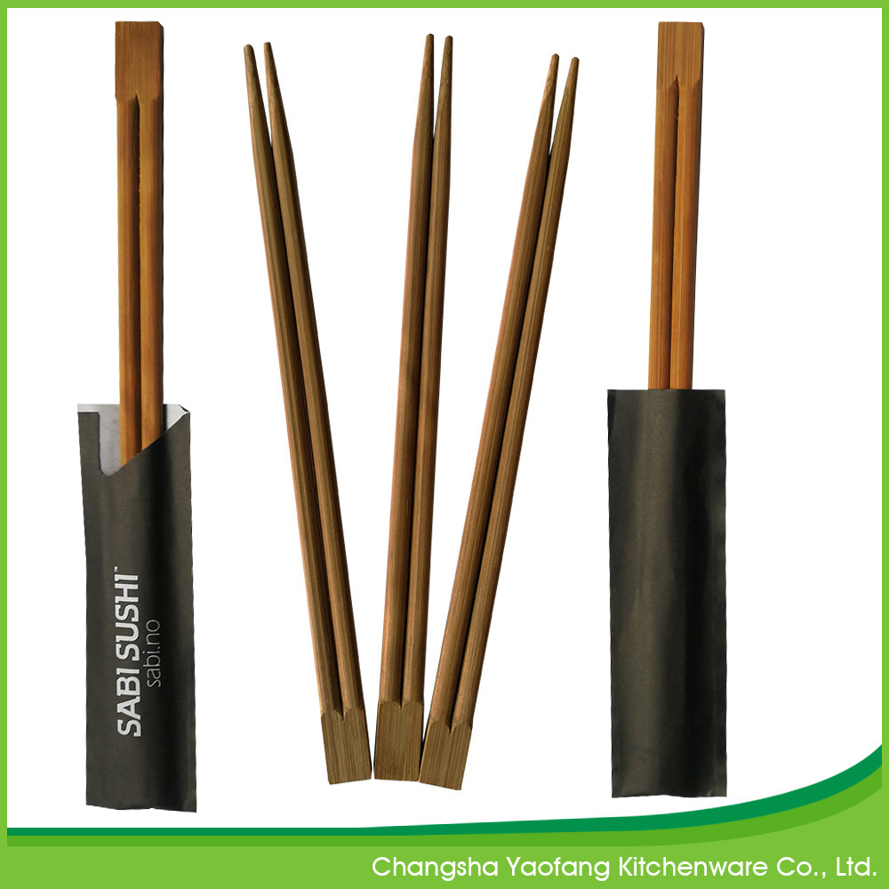 Natural Chinese Takeaway Chopsticks Bamboo 24cm Twins Carbonized
