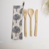 Buy cheap Bamboo Reusable Wooden Utensils Traditional Knife Fork Spoon Chopsticks Set from wholesalers