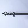 Buy cheap Customizable Iron Curtain Rod Kit Home Window Decoration Black Metal Curtain Finials from wholesalers