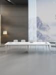 Modern White Conference Table for Office Training and Negotiation in Shopping