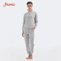 Buy cheap Soft Women'S 2 Piece Loungewear Long Sleeve And Joggers Solid Sweatsuit Set product
