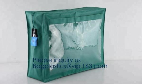 Buy cheap Bank Security Money Bags Tamper-Proof Tape Bank Cash Money Fabric Bag,Courier Safe Customized Security Pocket Bank Depos from wholesalers