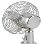 Mini Electric Car Cooling Fan 6 Inch Oscillating 12v / 24v In Silver Color