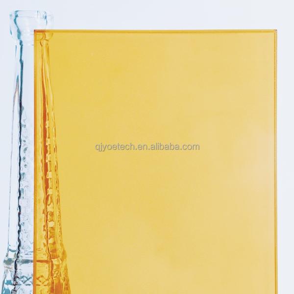 Solid Structure Orange PVB Laminated Safety Glass for Kitchen Staircase