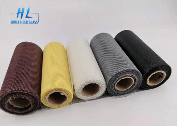 Buy cheap 33 Tex Black Fiberglass Mosquito Mesh Roll In Carton PVC Coated Anti Fire Plain Weave 100m Length from wholesalers